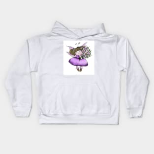 Little Pruple Flower Fairy Kids Hoodie